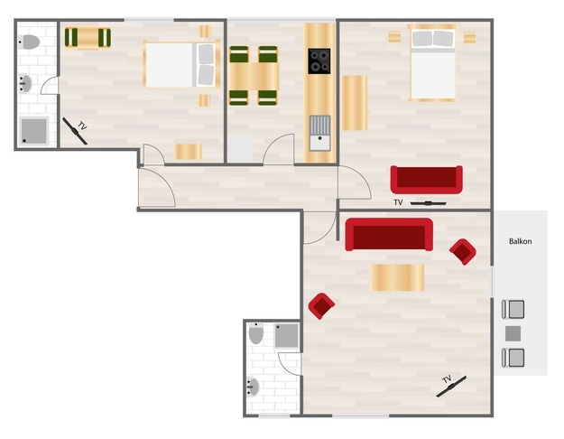 Grundriss Ferienwohnung 2